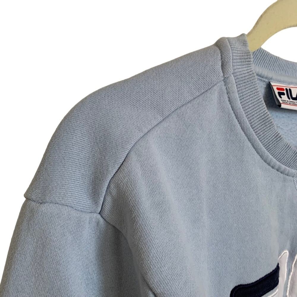 Fila | Women's Natalie Pullover Crewneck Sweatshirt big logo vintage feel stripe - Picture 5 of 14